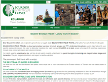 Tablet Screenshot of ecuadorboutiquetravel.com